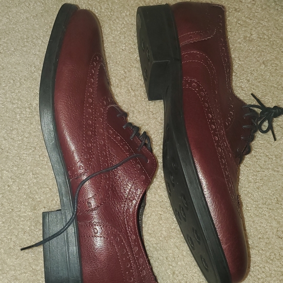 Boemos Brown Leather Derby Wingtip Shoes Made In Italy Size 41 - Picture 4 of 7